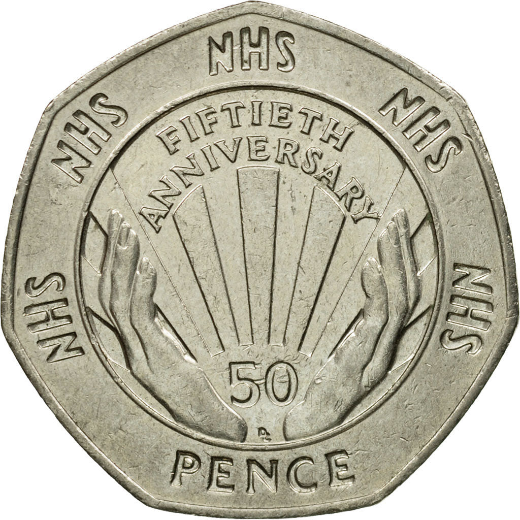 Coin, Great Britain, Elizabeth II, 50 Pence, 1998, EF(40-45), Copper-nickel