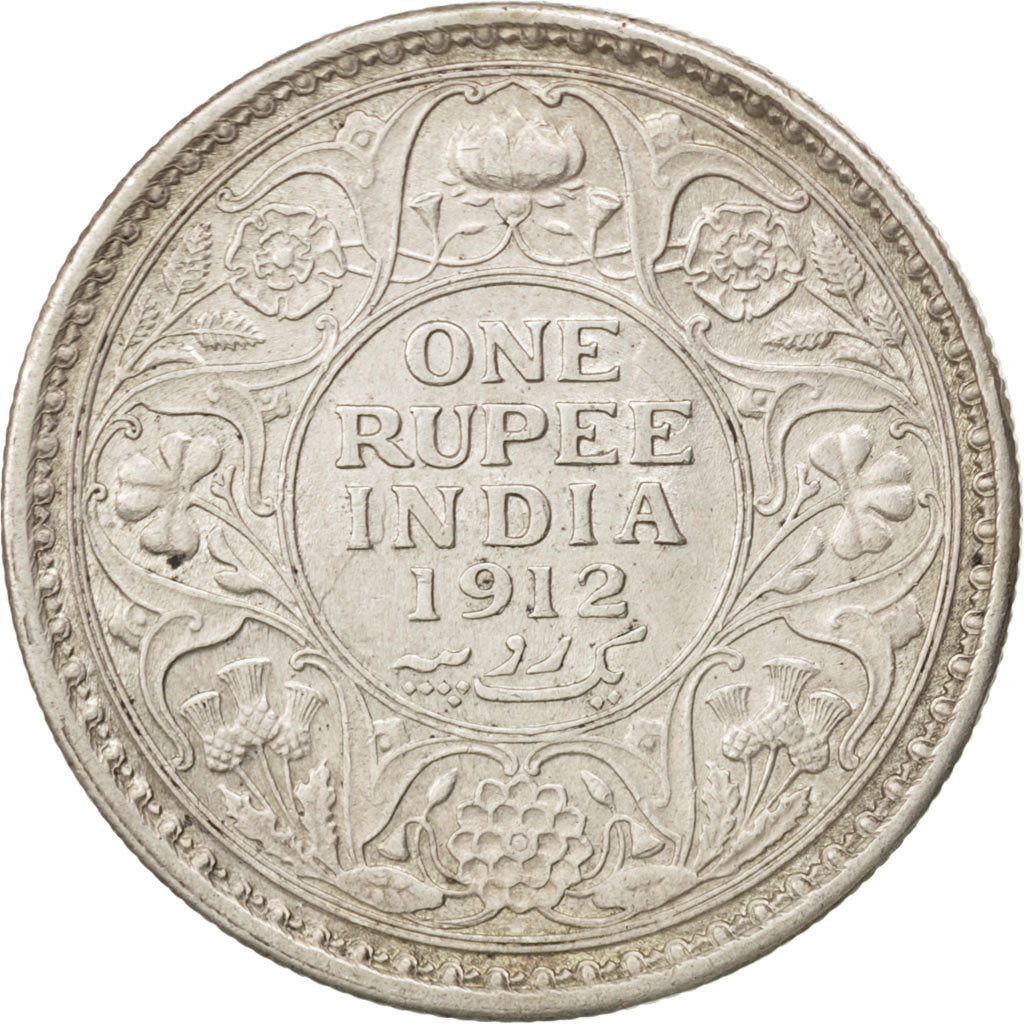 INDIA-BRITISH, Rupee, 1912, KM #524, EF(40-45), Silver, 11.60