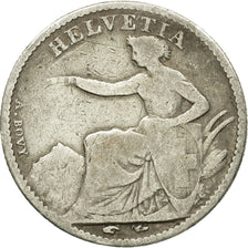 Coin, Switzerland, 1/2 Franc, 1850, Bern, VF(20-25), Silver, KM:8