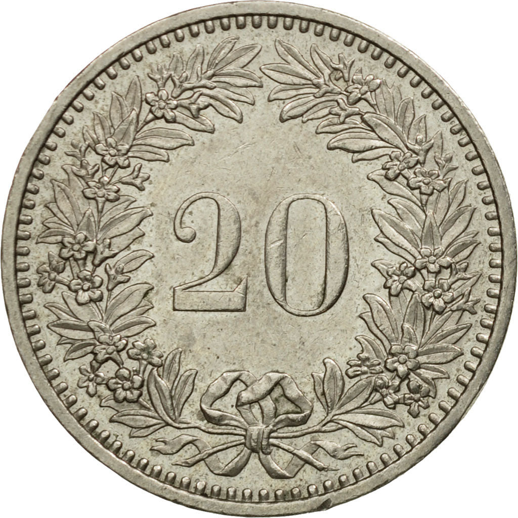 Moneta, Svizzera, 20 Rappen, 1984, Bern, BB, Rame-nichel, KM:29a