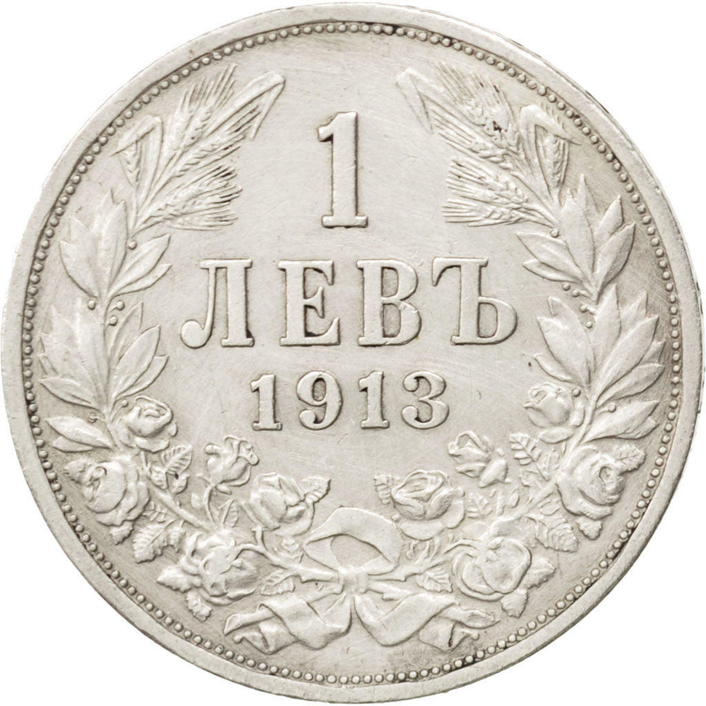BULGARIA, Lev, 1913, KM #31, AU(50-53), Silver, 4.98