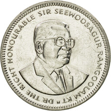Coin, Mauritius, 1/2 Rupee, 1987, AU(55-58), Nickel plated steel, KM:54