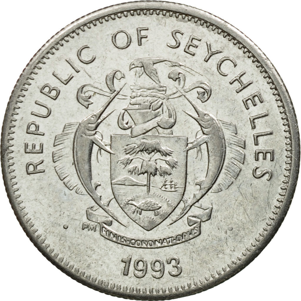 Monnaie, Seychelles, 25 Cents, 1993, Pobjoy Mint, TTB, Nickel Clad Steel, KM:49a