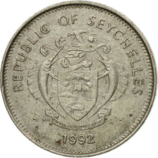 Coin, Seychelles, 25 Cents, 1992, EF(40-45), Copper-nickel, KM:49.2