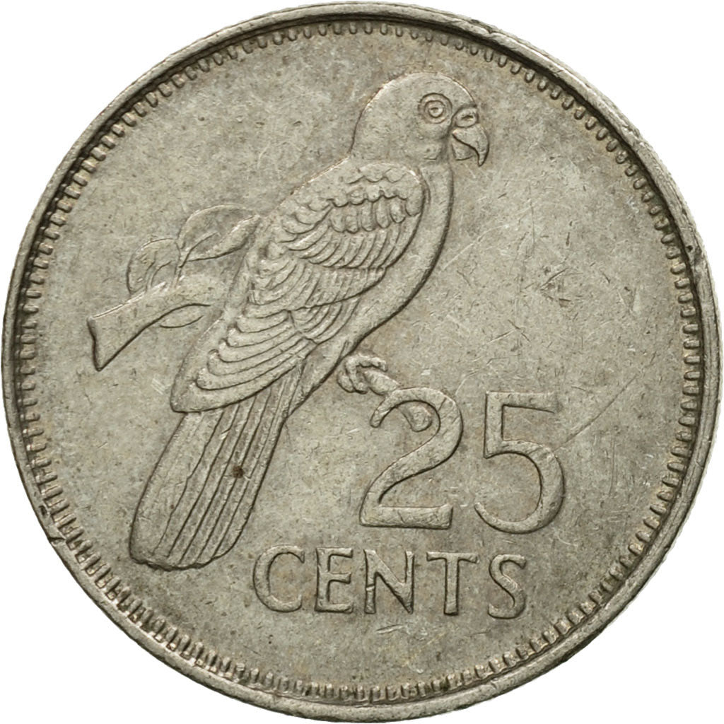 Coin, Seychelles, 25 Cents, 1992, EF(40-45), Copper-nickel, KM:49.2