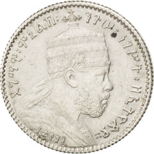 ETHIOPIA, Gersh, 1897, KM #12, AU(50-53), Silver, 16.5, 1.39