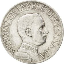ITALY, Lira, 1913, Rome, KM #45, AU(50-53), Silver, 4.97