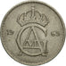 Münze, Schweden, Gustaf VI, 25 Öre, 1965, SS, Copper-nickel, KM:836