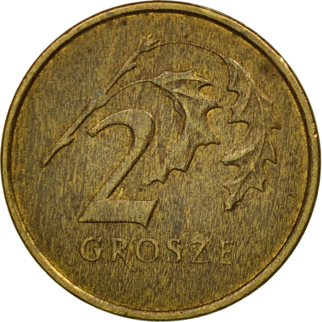 Coin, Poland, 2 Grosze, 2004, Warsaw, EF(40-45), Brass, KM:277