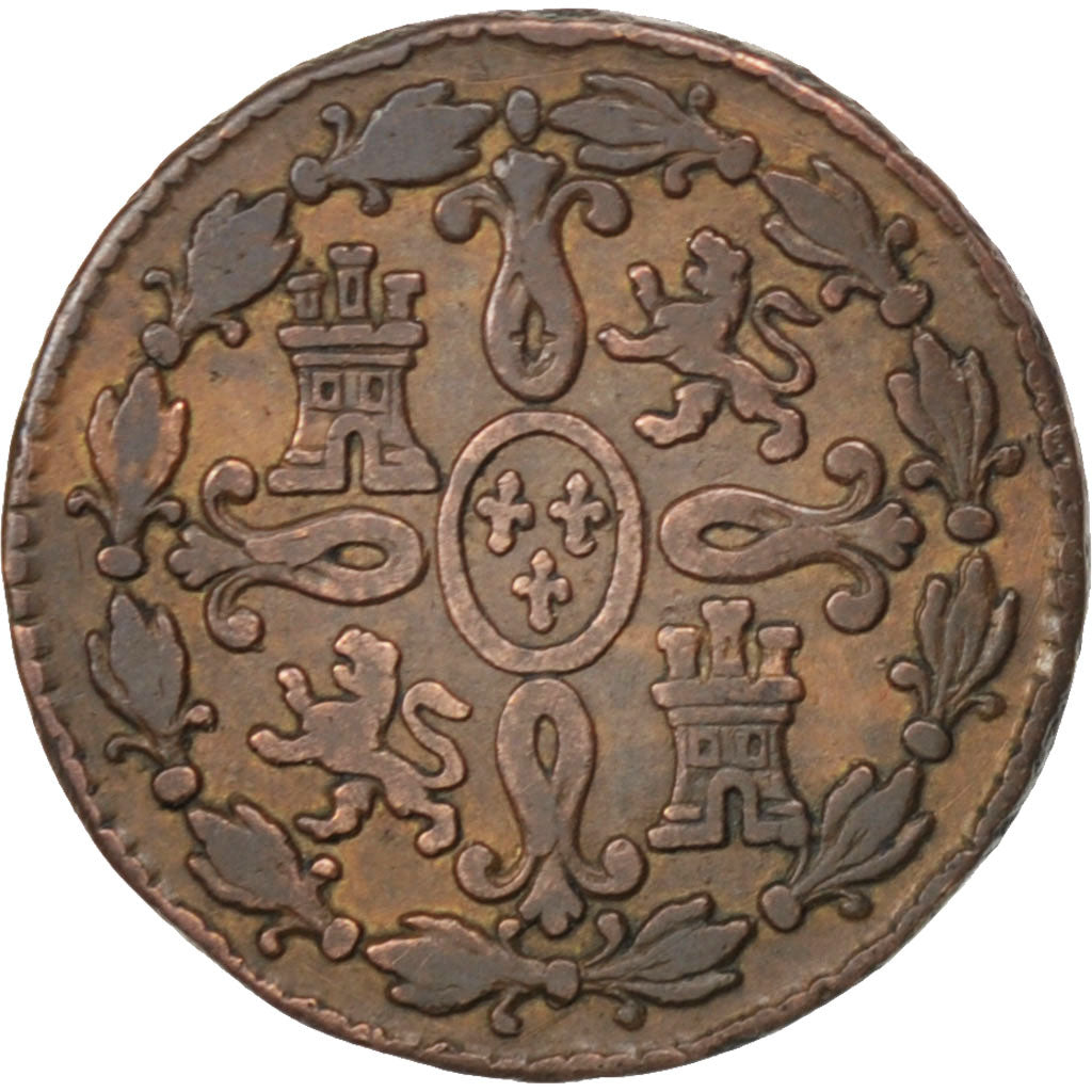 SPAIN, 2 Maravedis, 1772, Madrid, KM #406.2, AU(50-53), Copper, 2.38