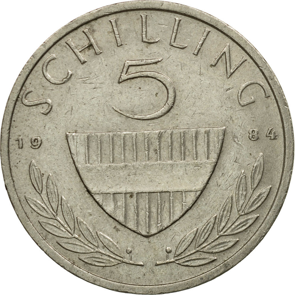 Coin, Austria, 5 Schilling, 1984, EF(40-45), Copper-nickel, KM:2889a