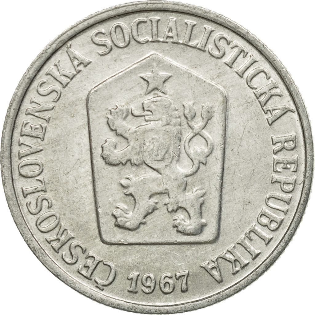 Münze, Tschechoslowakei, 10 Haleru, 1967, Vienna, SS, Aluminium, KM:49.1