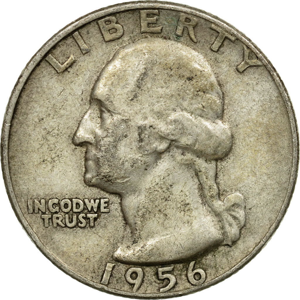 Coin, United States, Washington Quarter, Quarter, 1956, U.S. Mint, Denver
