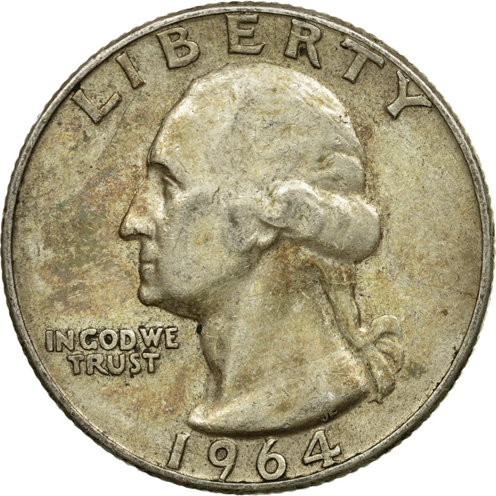 Coin, United States, Washington Quarter, Quarter, 1964, U.S. Mint, Philadelphia