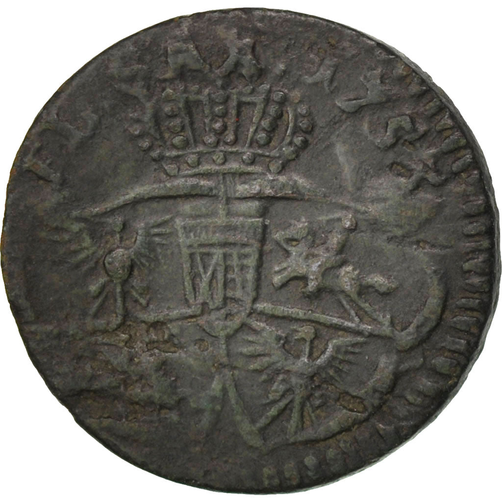 POLAND, Solidus, Szelag, Schilling, 1753, KM #145, VF(30-35), Copper, 0.99