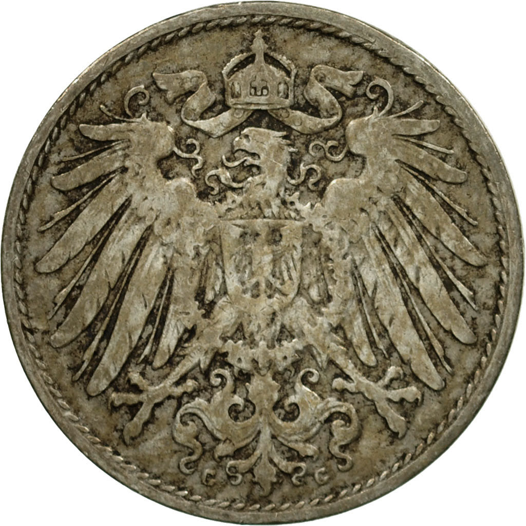 Moneta, GERMANIA - IMPERO, Wilhelm II, 10 Pfennig, 1900, Karlsruhe, MB+