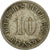 Moneta, GERMANIA - IMPERO, Wilhelm II, 10 Pfennig, 1900, Karlsruhe, MB+