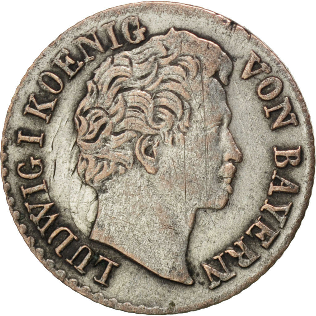 GERMAN STATES, Kreuzer, 1835, KM #746, AU(55-58), Silver, 0.68