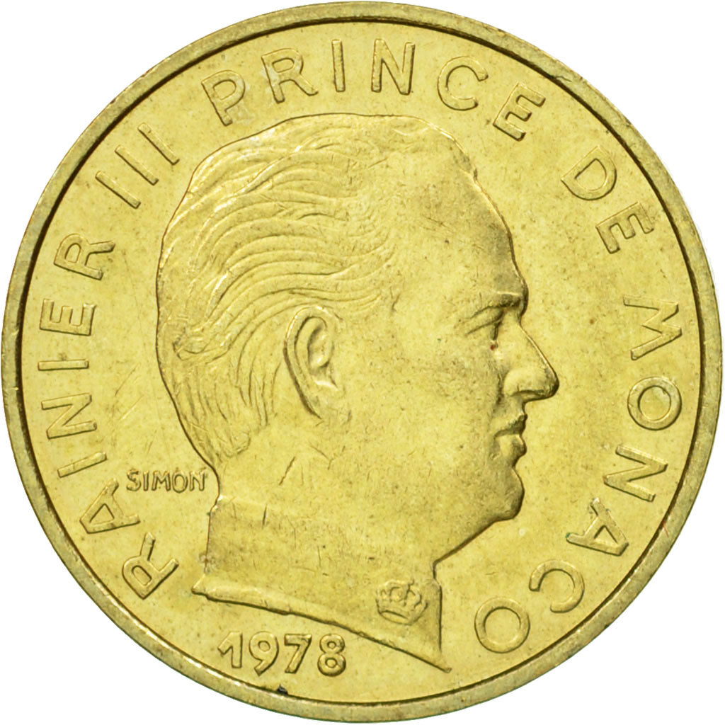 Coin, Monaco, Rainier III, 10 Centimes, 1978, EF(40-45), Aluminum-Bronze