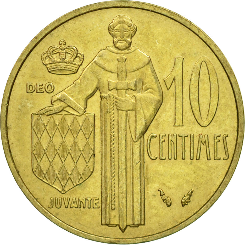 Coin, Monaco, Rainier III, 10 Centimes, 1978, EF(40-45), Aluminum-Bronze