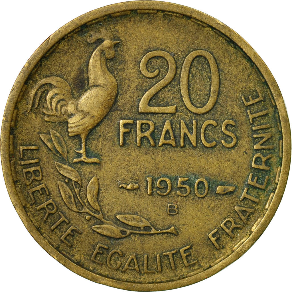 Monnaie, France, Guiraud, 20 Francs, 1950, Beaumont - Le Roger, TTB
