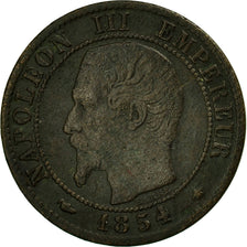 Moneta, Francja, Napoleon III, Napoléon III, Centime, 1854, Strasbourg