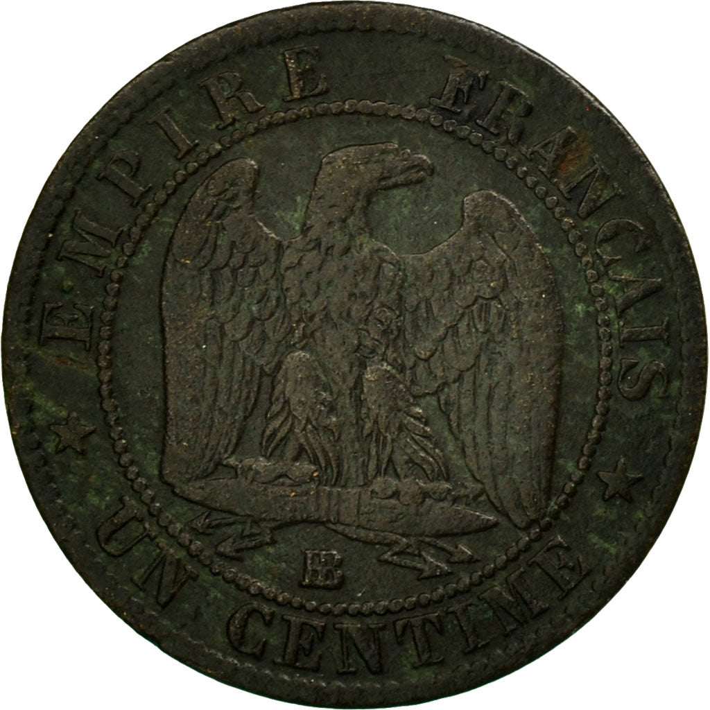 Moneta, Francja, Napoleon III, Napoléon III, Centime, 1854, Strasbourg
