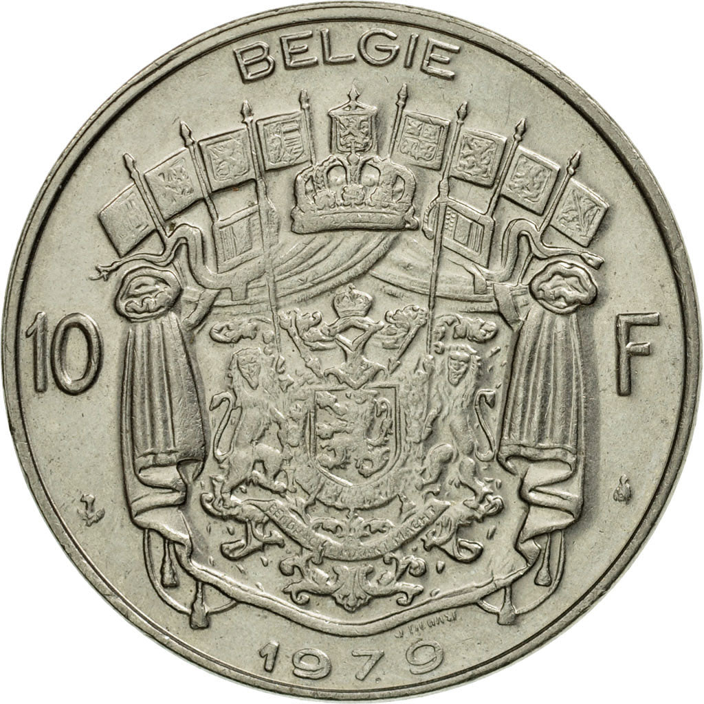 Coin, Belgium, 10 Francs, 10 Frank, 1979, Brussels, EF(40-45), Nickel, KM:156.1