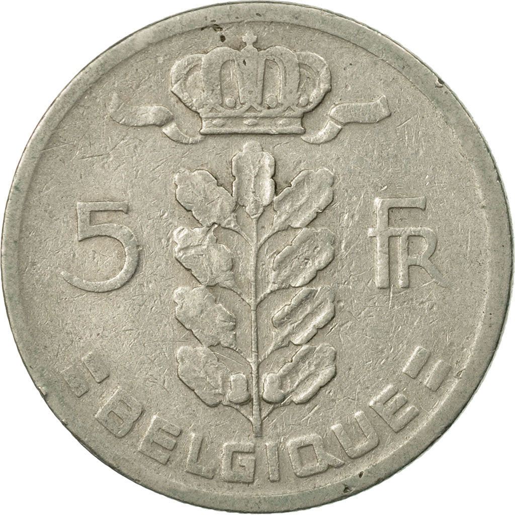 Moneta, Belgio, 5 Francs, 5 Frank, 1958, BB, Rame-nichel, KM:134.1