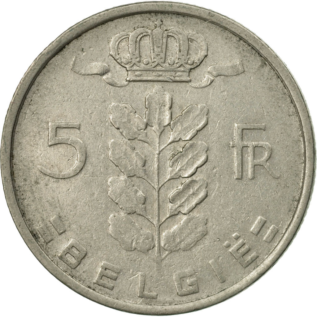 Moneta, Belgio, 5 Francs, 5 Frank, 1972, BB, Rame-nichel, KM:135.1