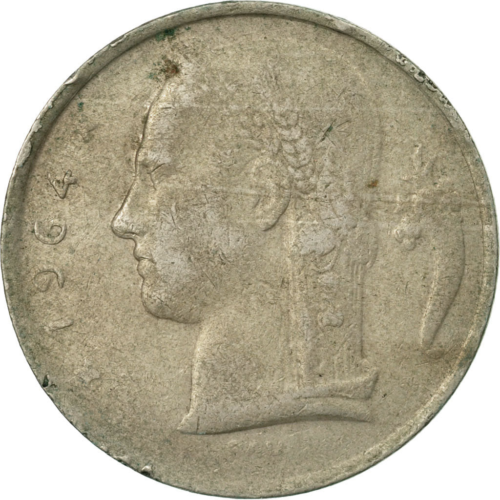 Coin, Belgium, 5 Francs, 5 Frank, 1964, EF(40-45), Copper-nickel, KM:135.1