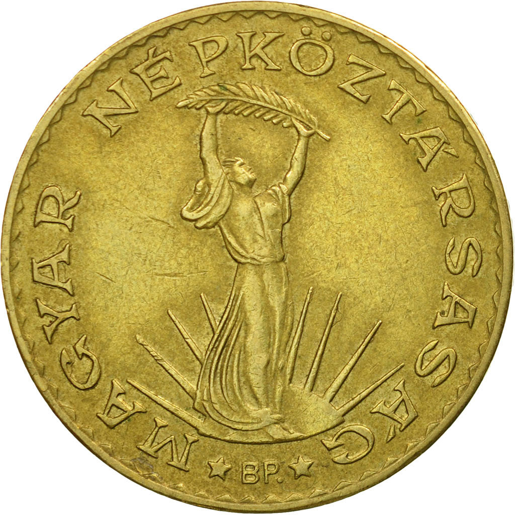 Coin, Hungary, 10 Forint, 1985, EF(40-45), Aluminum-Bronze, KM:636