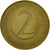 Moneda, Eslovenia, 2 Tolarja, 1993, MBC, Níquel - latón, KM:5
