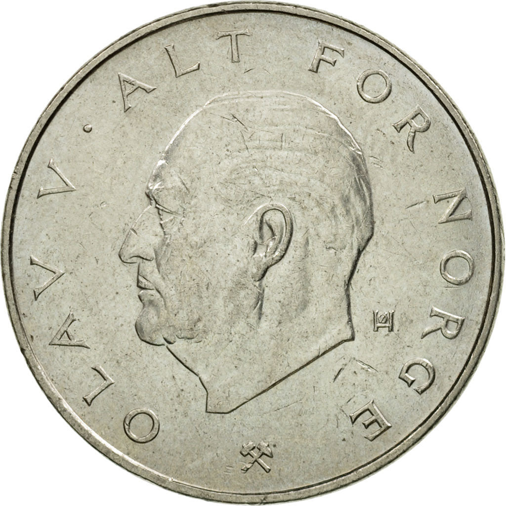 Coin, Norway, Olav V, Krone, 1981, EF(40-45), Copper-nickel, KM:419