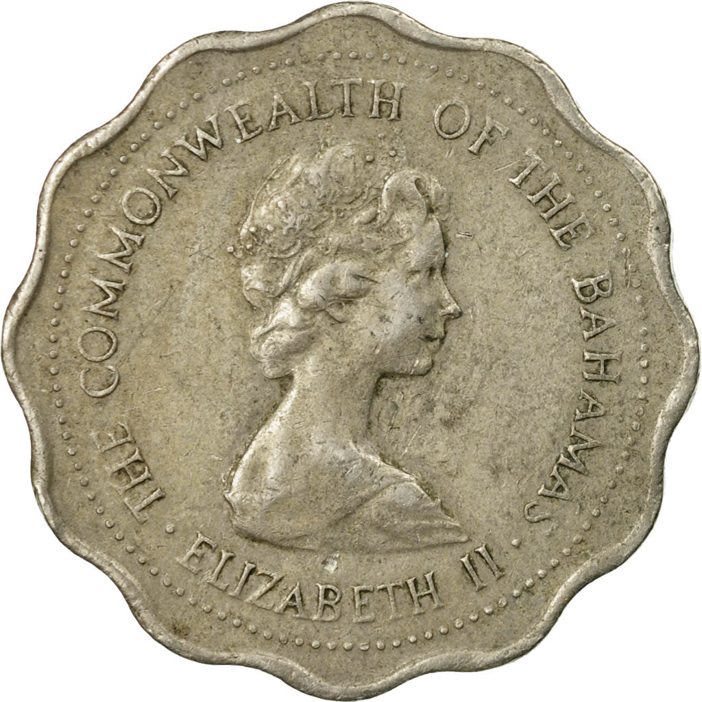 Monnaie, Bahamas, Elizabeth II, 10 Cents, 1973, Franklin Mint, U.S.A., TTB
