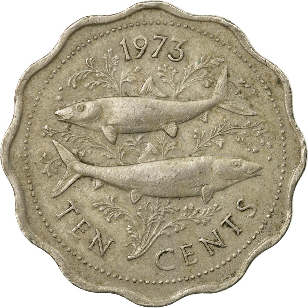 Monnaie, Bahamas, Elizabeth II, 10 Cents, 1973, Franklin Mint, U.S.A., TTB