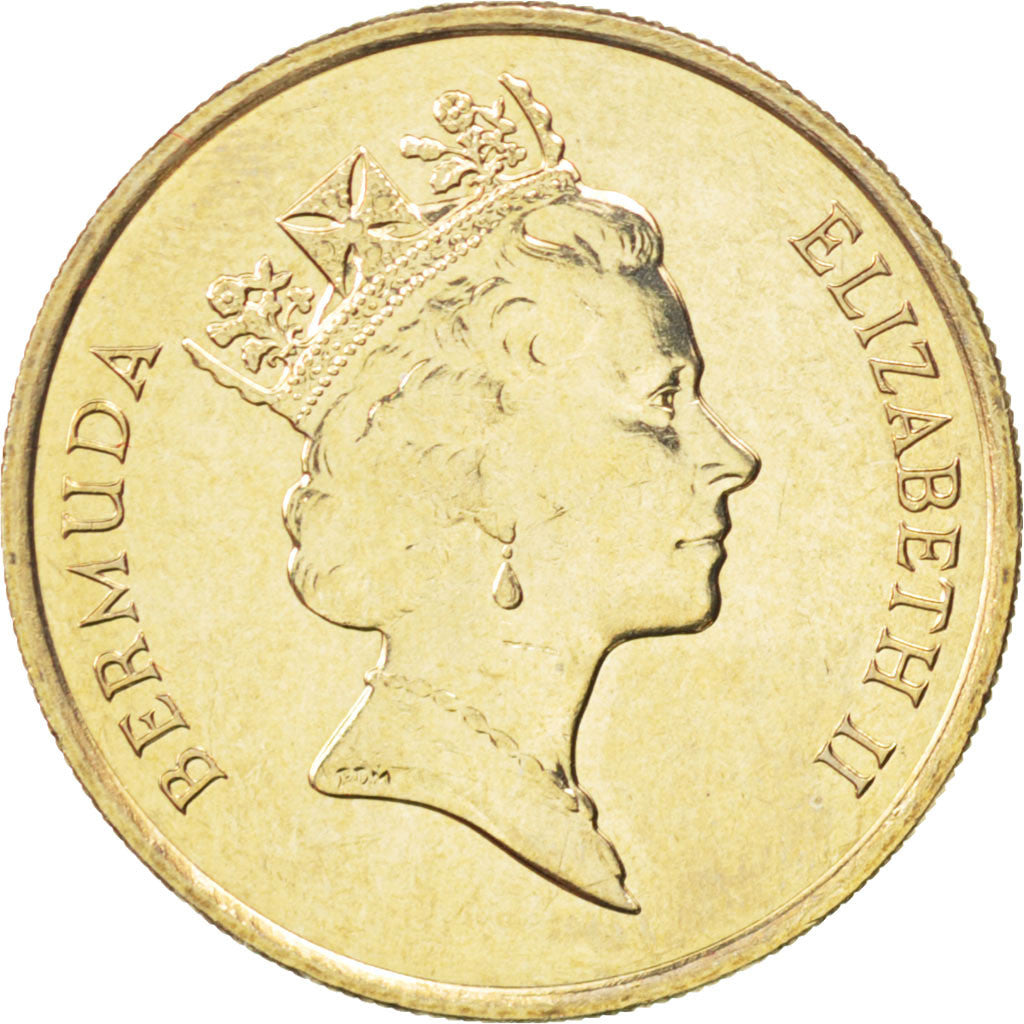 BERMUDA, 25 Cents, 1993, KM #47, MS(64), Copper-Nickel, 24.15, 6.00