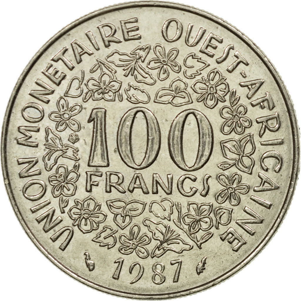 Coin, West African States, 100 Francs, 1987, Paris, EF(40-45), Nickel, KM:4