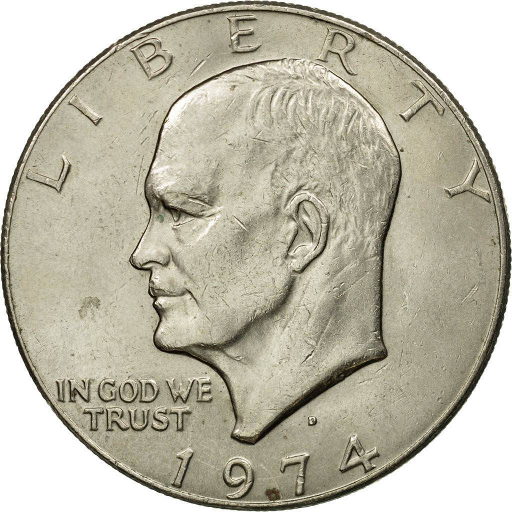 Coin, United States, Eisenhower Dollar, Dollar, 1974, U.S. Mint, Denver