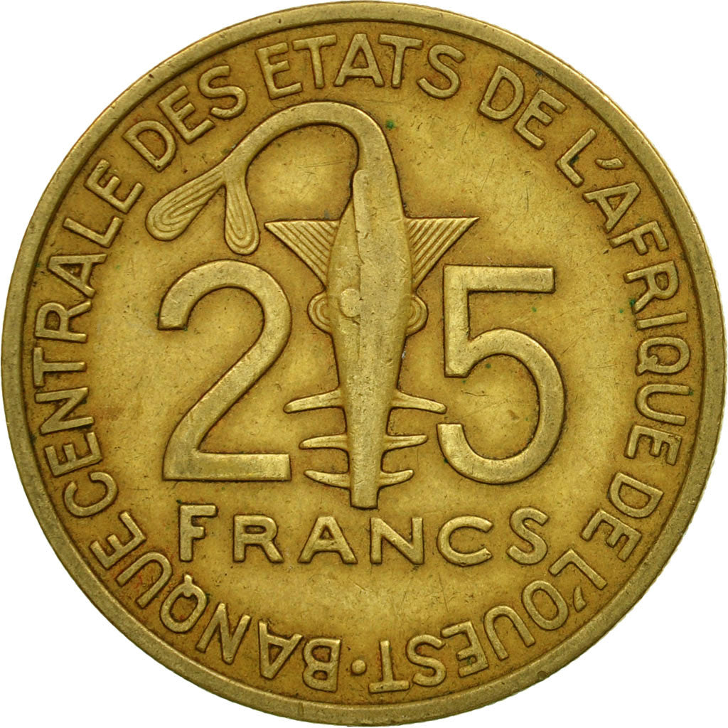 Coin, West African States, 25 Francs, 2004, Paris, EF(40-45), Aluminum-Bronze