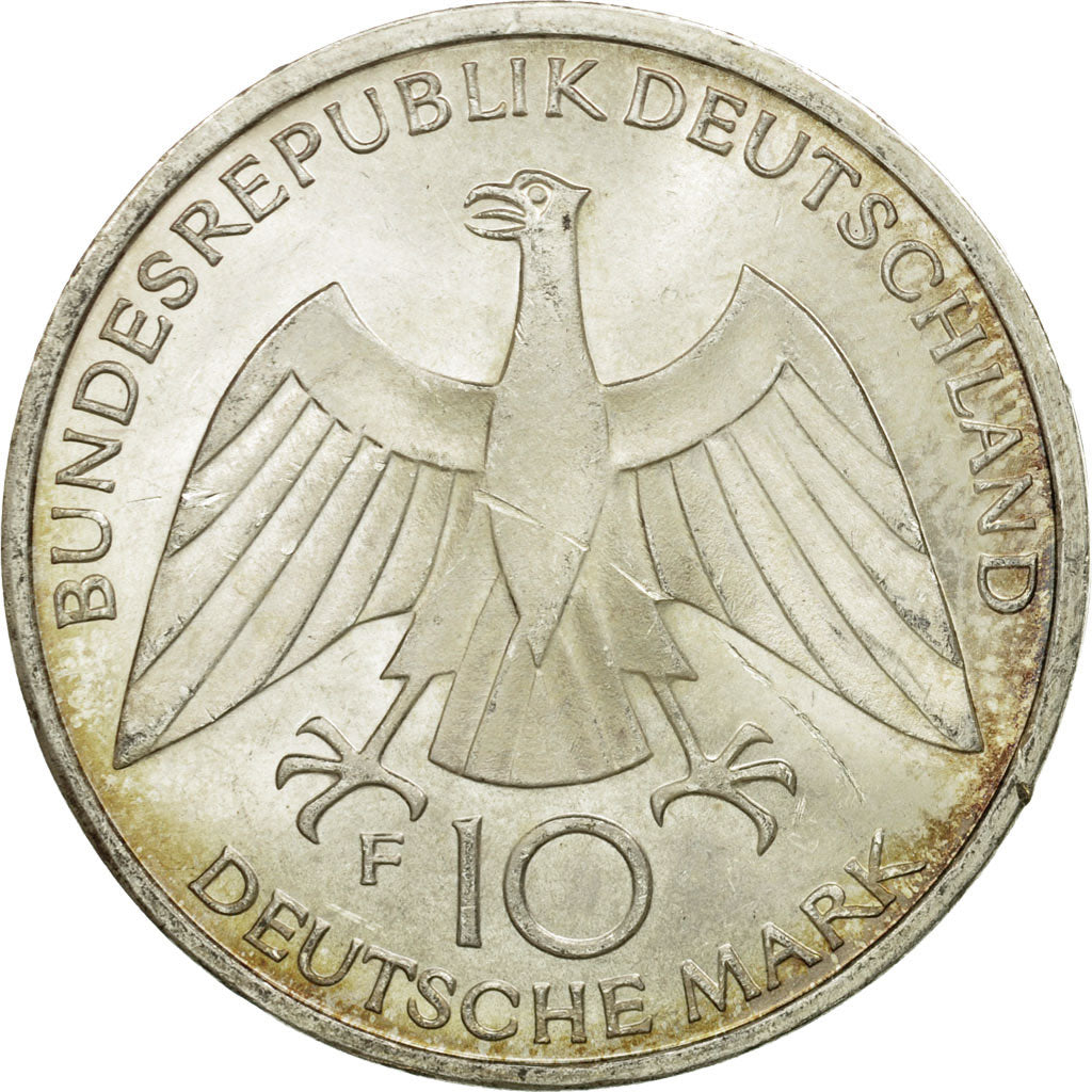 Münze, Bundesrepublik Deutschland, 10 Mark, 1972, Stuttgart, SS, Silber, KM:131