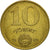Moneta, Ungheria, 10 Forint, 1989, BB, Alluminio-bronzo, KM:636