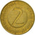 Moneta, Słowenia, 2 Tolarja, 1995, EF(40-45), Mosiądz niklowy, KM:5