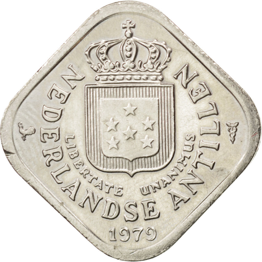 NETHERLANDS ANTILLES, 5 Cents, 1979, KM #13, MS(63), Copper-Nickel, 18.3, 4.55