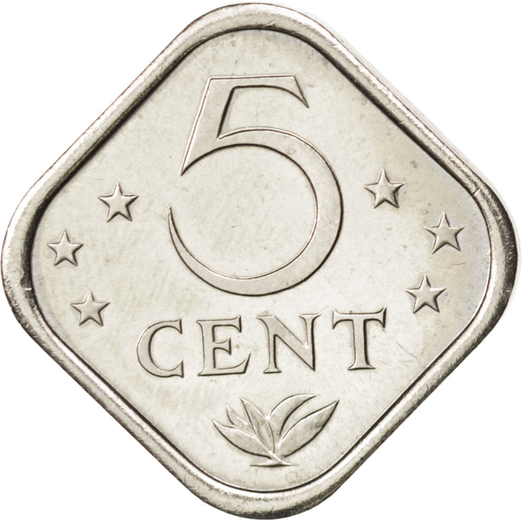NETHERLANDS ANTILLES, 5 Cents, 1979, KM #13, MS(63), Copper-Nickel, 18.3, 4.55