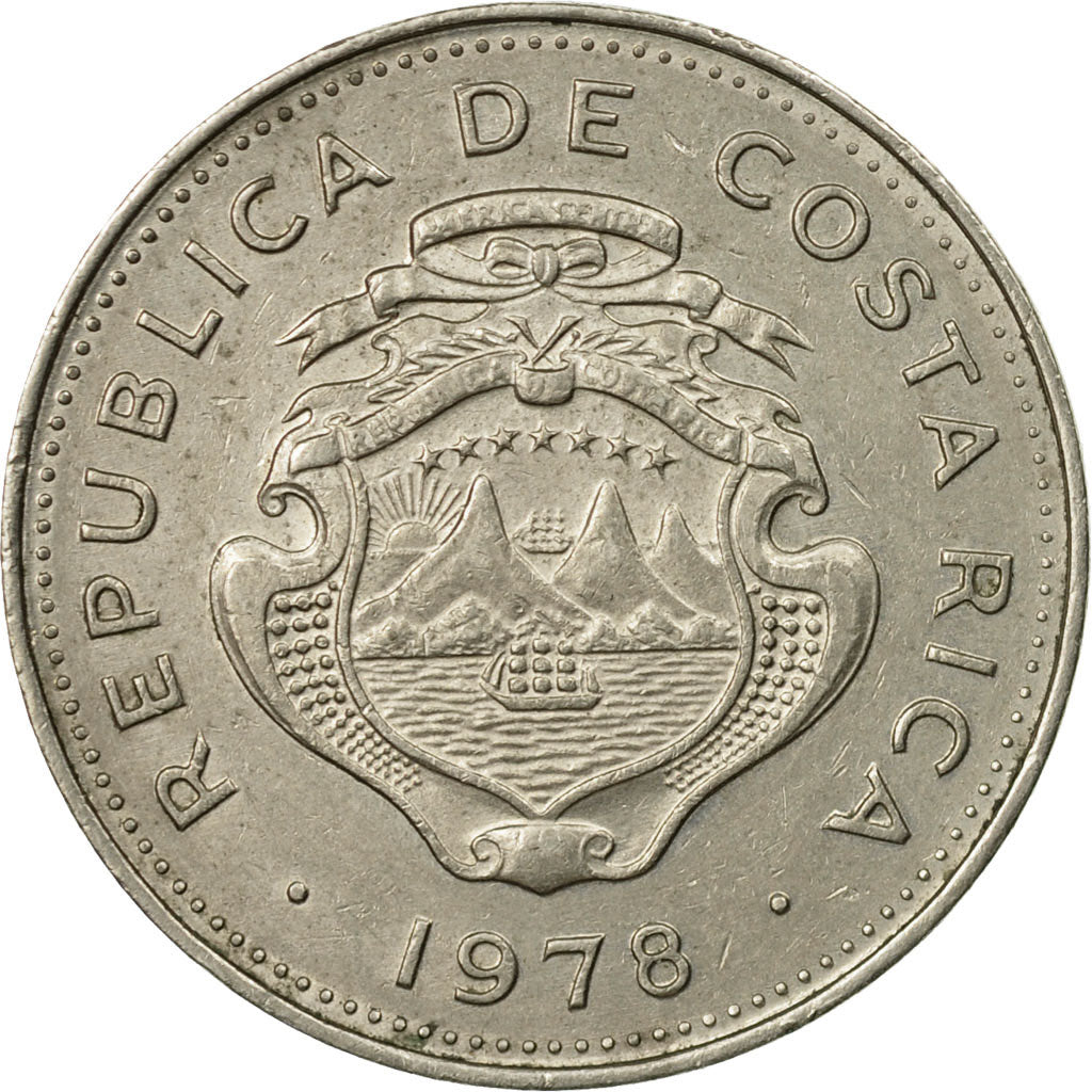 Coin, Costa Rica, 50 Centimos, 1978, EF(40-45), Copper-nickel, KM:189.3