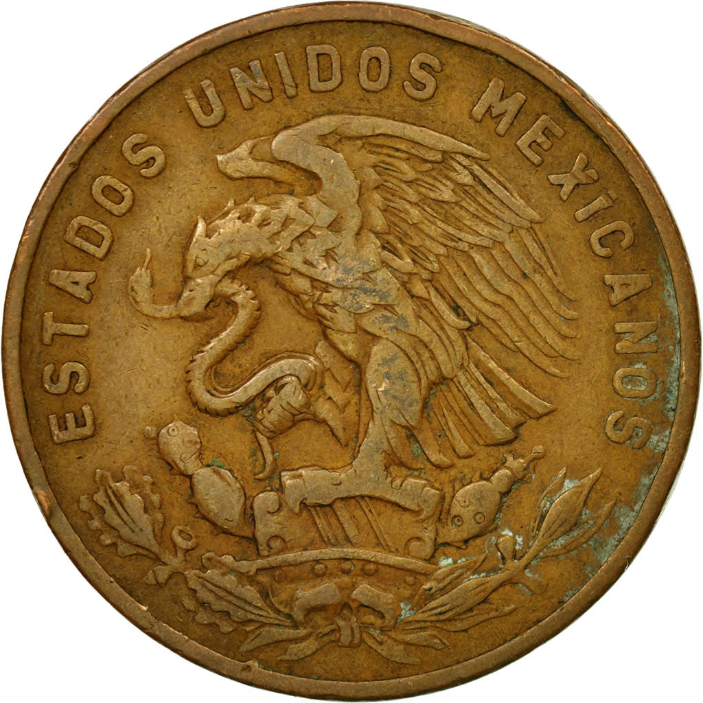 Coin, Mexico, 20 Centavos, 1960, Mexico City, EF(40-45), Bronze, KM:440