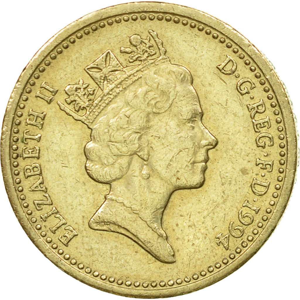 Coin, Great Britain, Elizabeth II, Pound, 1994, EF(40-45), Nickel-brass, KM:967