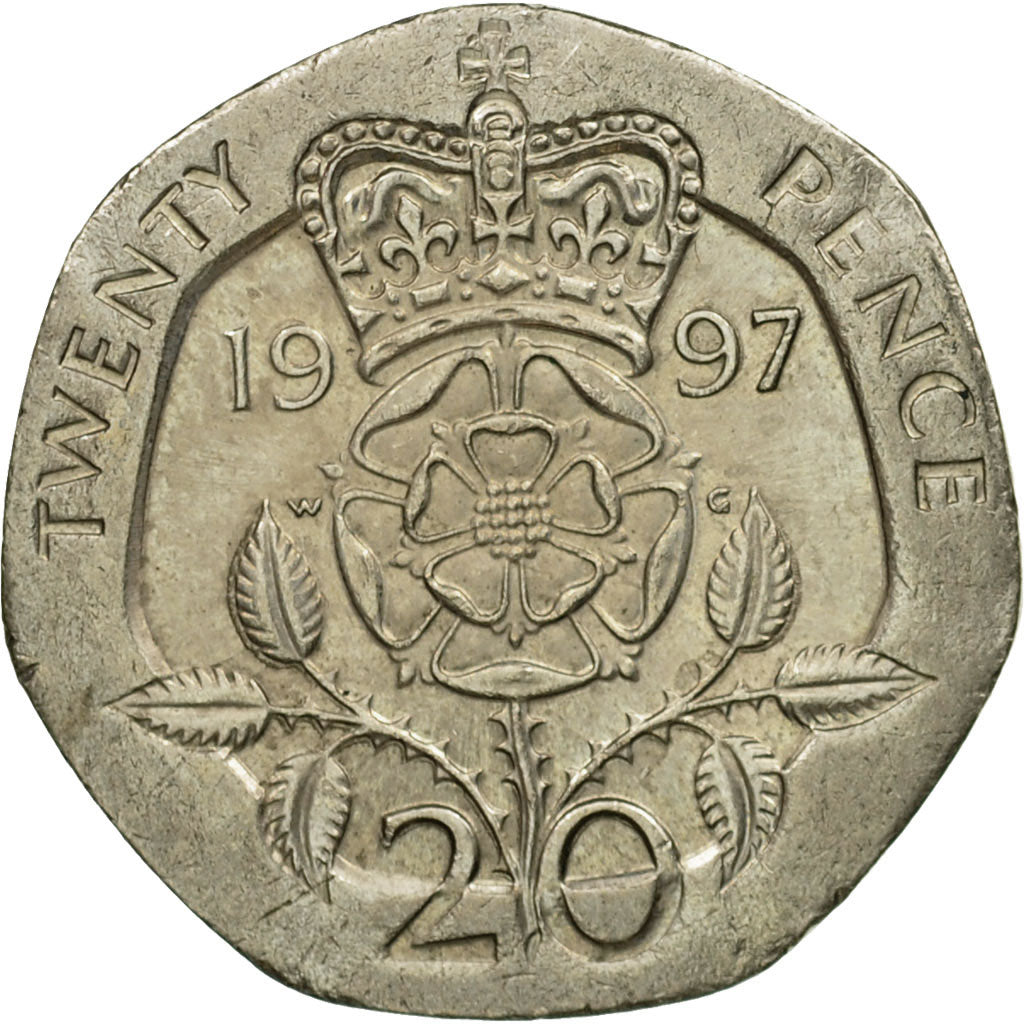 Coin, Great Britain, Elizabeth II, 20 Pence, 1997, EF(40-45), Copper-nickel