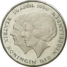 Coin, Netherlands, Beatrix, Gulden, 1980, AU(50-53), Nickel, KM:200